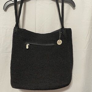 The Sak Black Knit Shoulder Bag